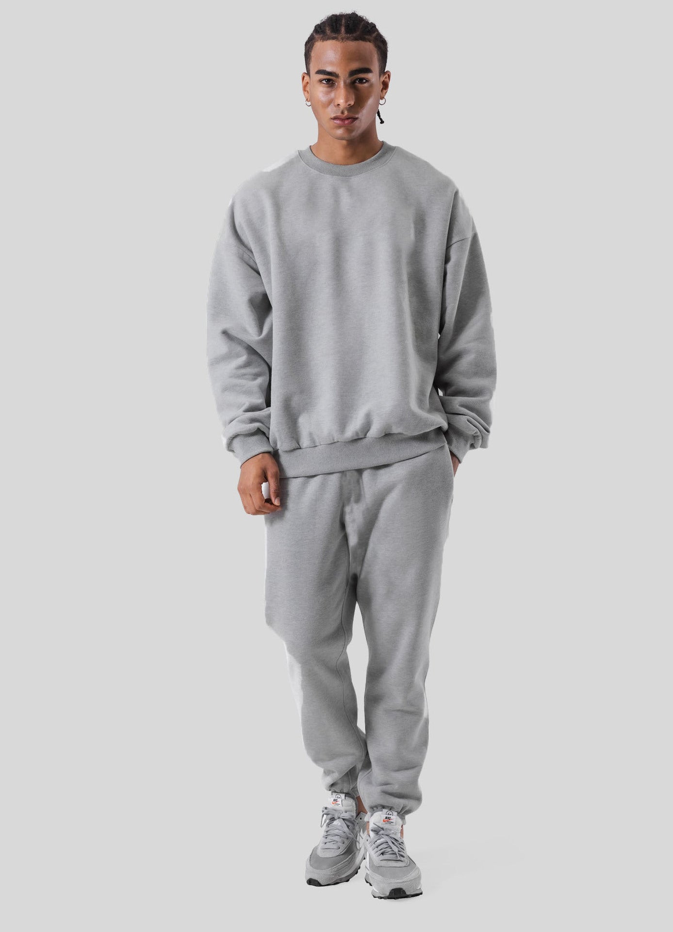 WW | Tracksuit Cotton Relaxed Fit Ribbed Edges Comfortable Loungewear