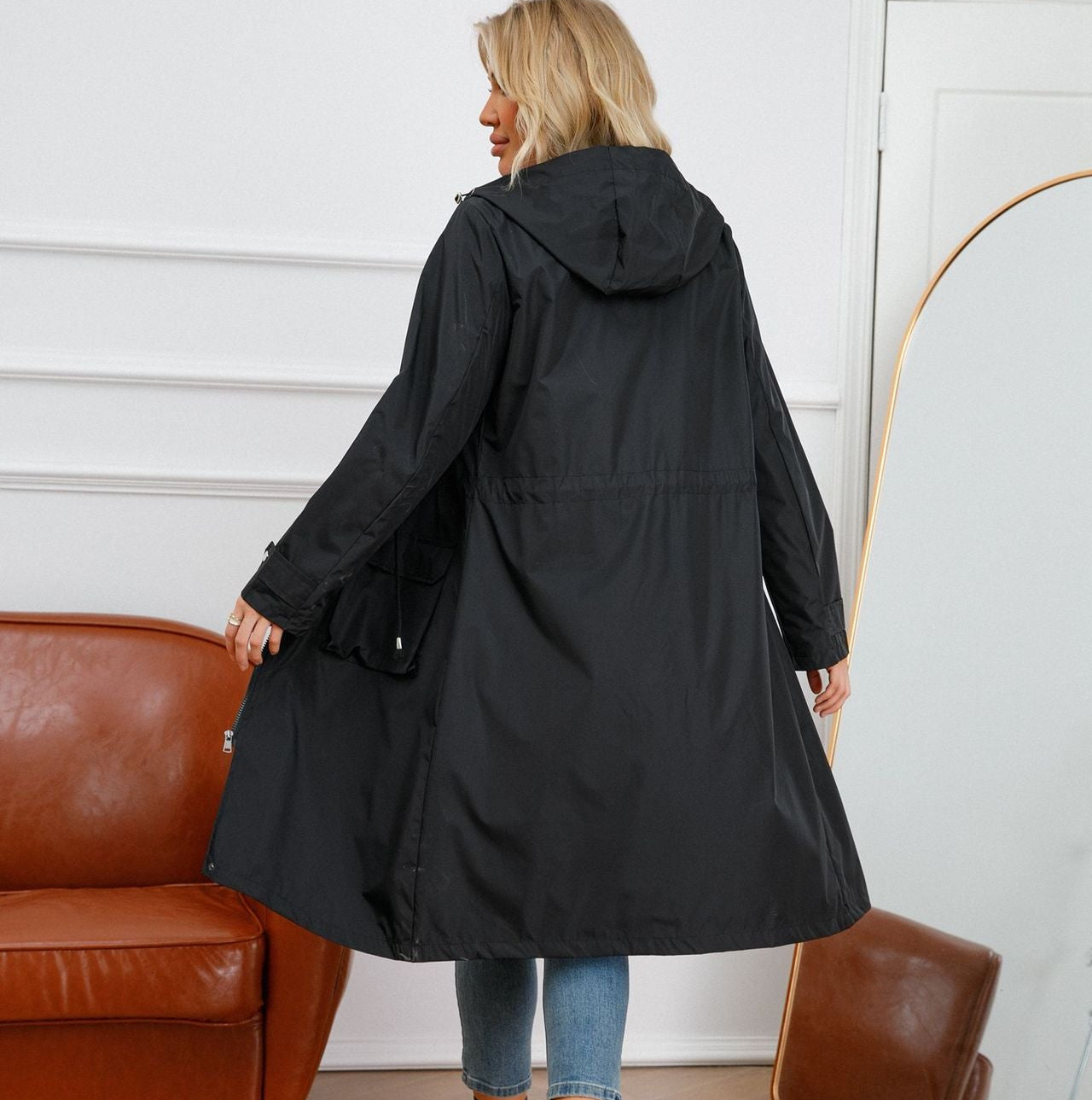 WW | Kapuzenregenmantel - Leicht & Windabweisend - Verstellbare Passform - Lässige Outdoor-Bekleidung