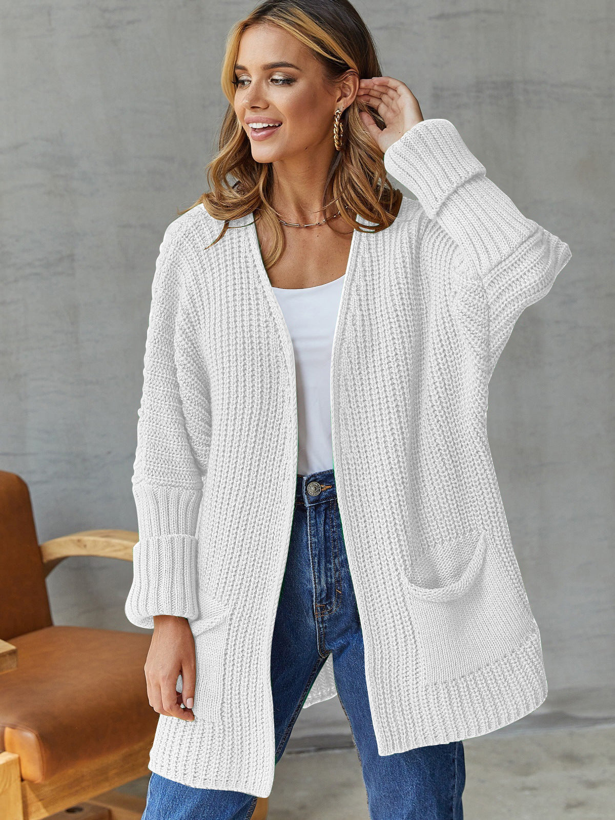 WW | Oversized Knit Cardigan For Comfortable Styles