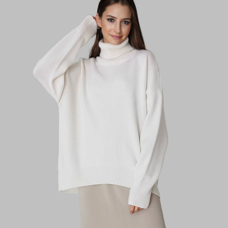 WW | Lässiger Lockerer Rollkragenpullover