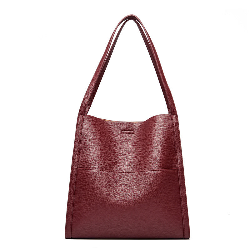 Leather-style shoulder bag