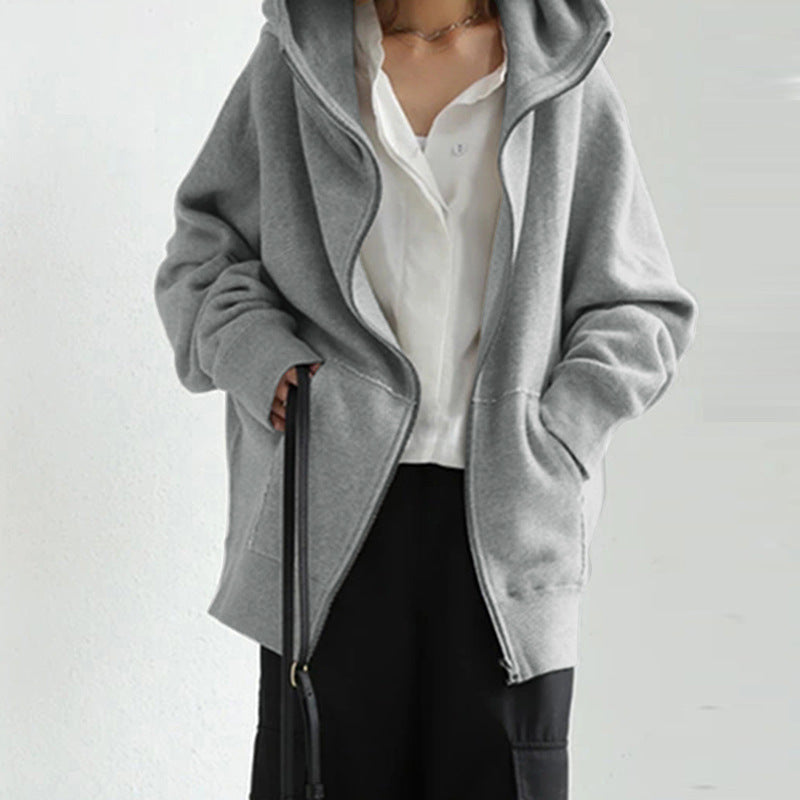 WW | Stylish, loose-fitting jacket with a zipper