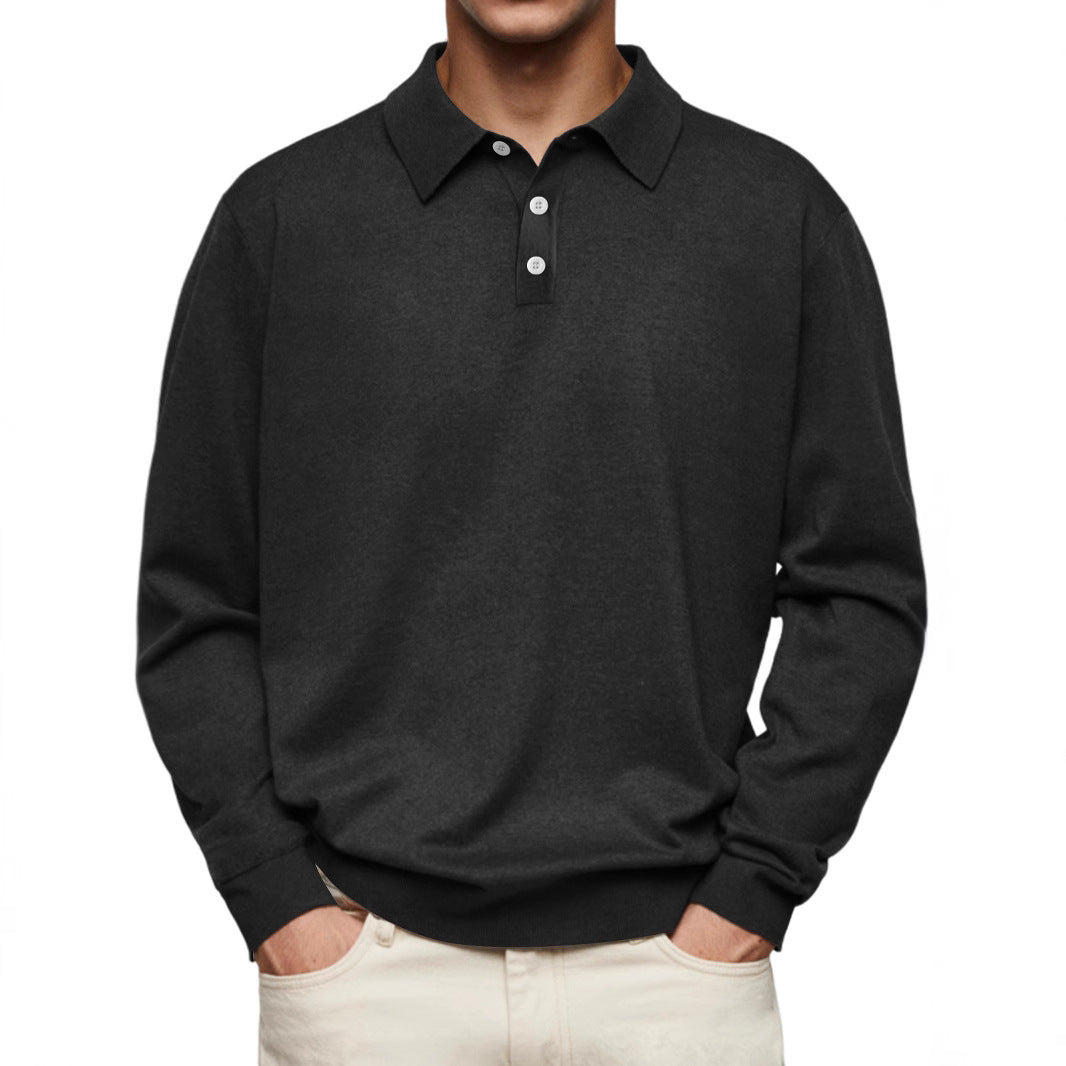 WW | Polo Shirt Relaxed Fit Long Sleeves Soft Knit Fabric Breathable Fabric