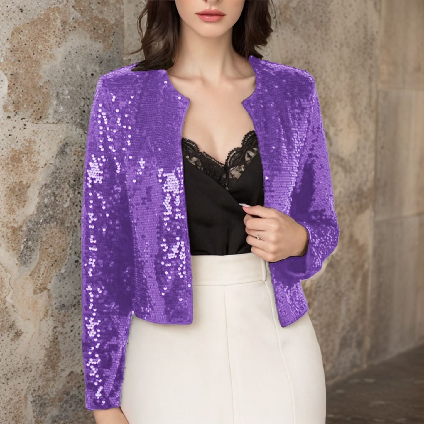 Women's Sequin Jacket in a Modern Cut WW