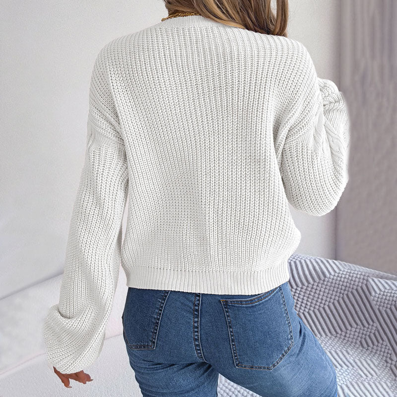 WW | Pullover Aus Gedrehtem Strick mit Bequemer Struktur