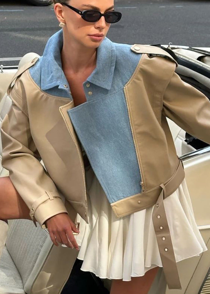 WW | Two-tone faux leather jacket