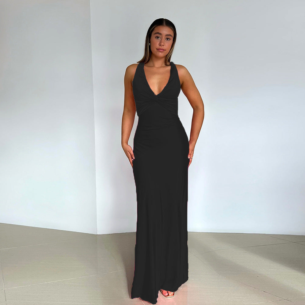 WW | Persönlichkeit Slim Fit Satin Kleid Damen