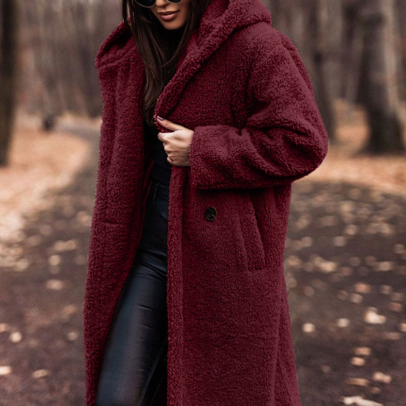 WW | Women's Stylish Long Hooded Jacket Warm Design