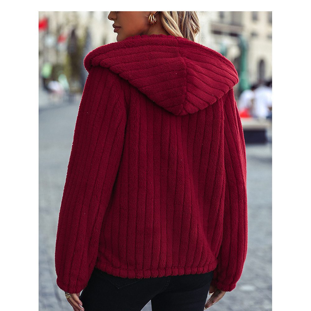 WW | Kapuzenfleecejacke - Plüschige Wärme - Vollzip-Design - Lässiges Winter-Essential
