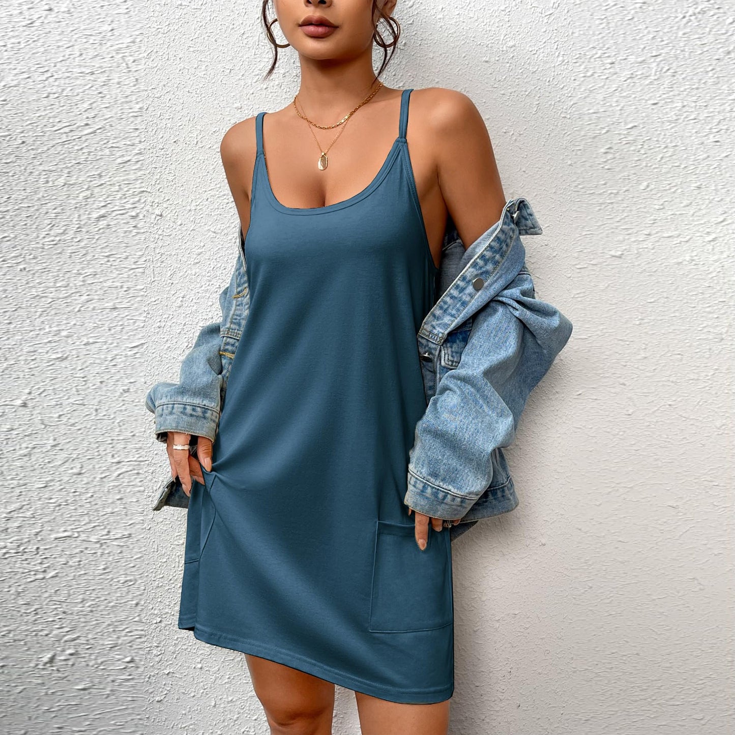 Damen Freizeitkleid mit praktischen Taschen WW