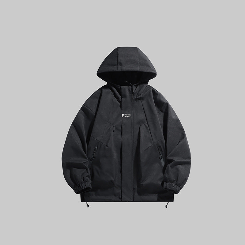 Herren multifunktionale Winterjacke mit isolierendem Fleecefutter und verstellbarer Kapuze WW