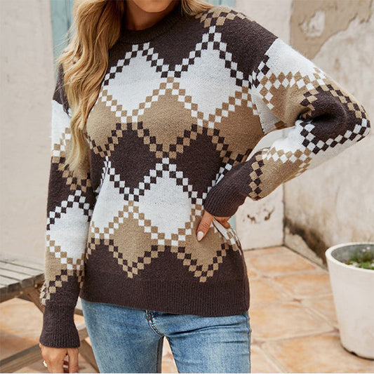 WW | Kariert Strickpullover