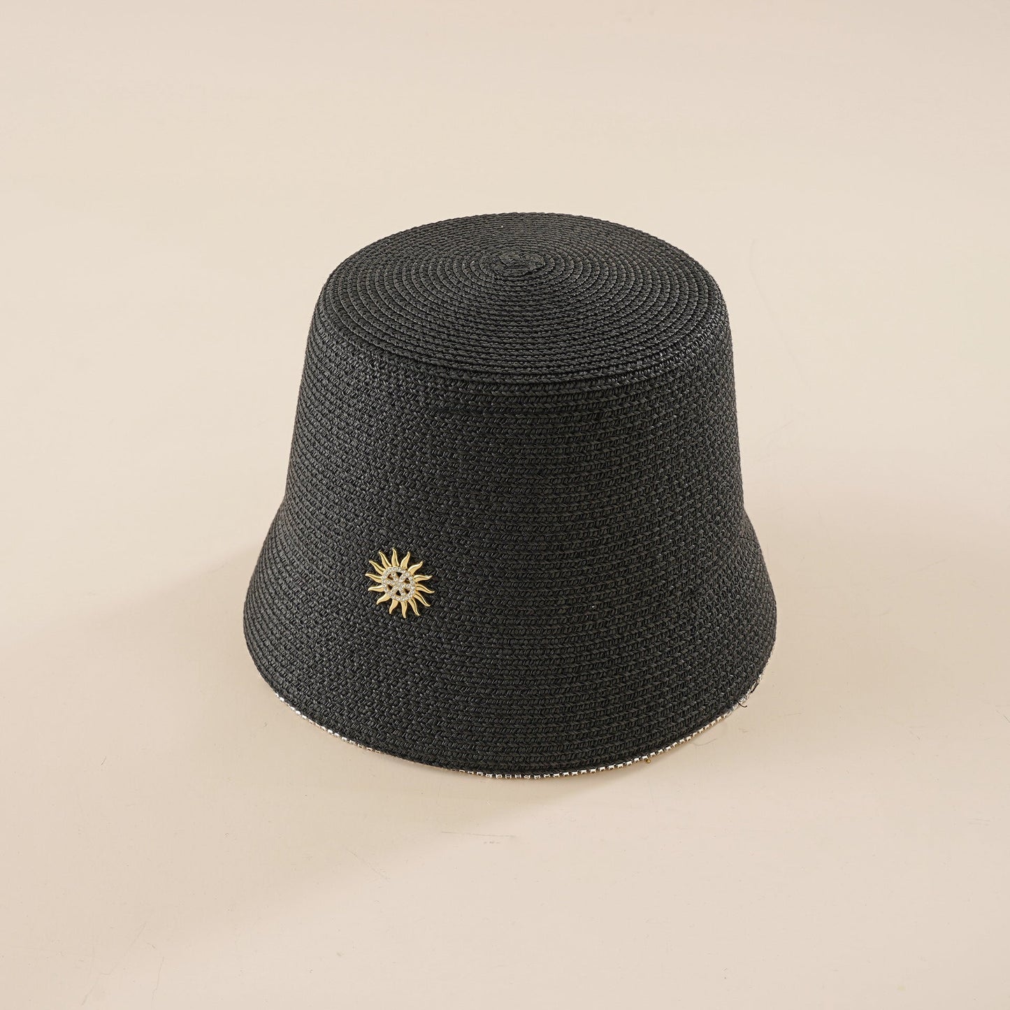 Damen Sommerlicher Strohhut mit dekorativer Blüte WW