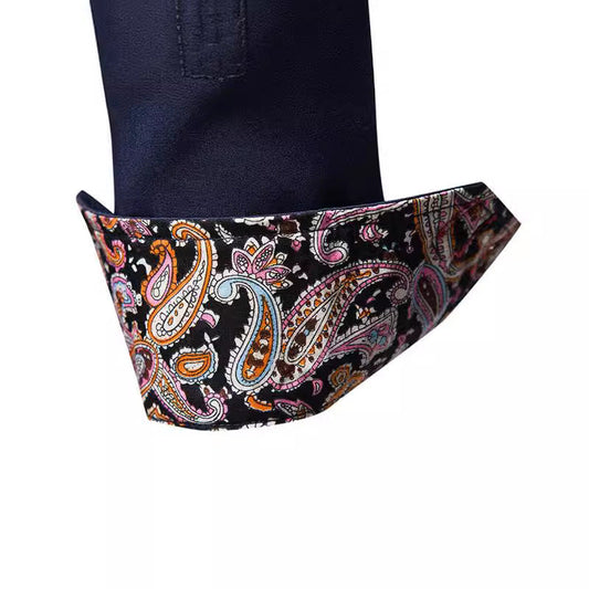 Herren Langarmhemd mit modernem Paisley-Muster und exklusiven Details WW