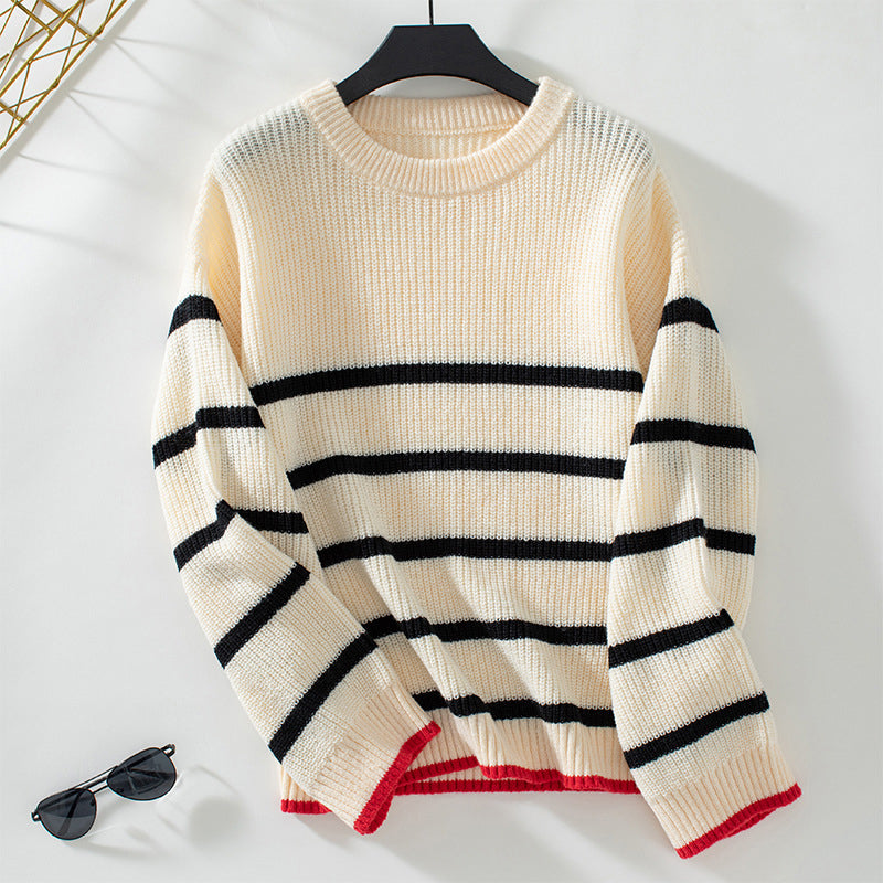 WW | Gestreifter Strickpullover mit Klassischem Design