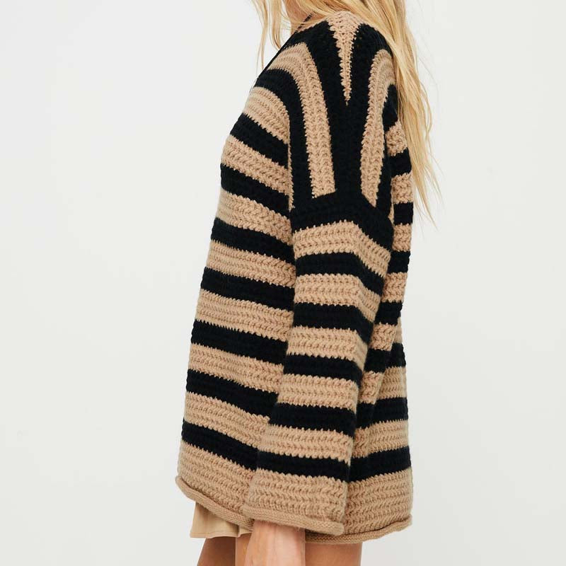 WW | Gestreifter Strickpullover mit Modernem Stil