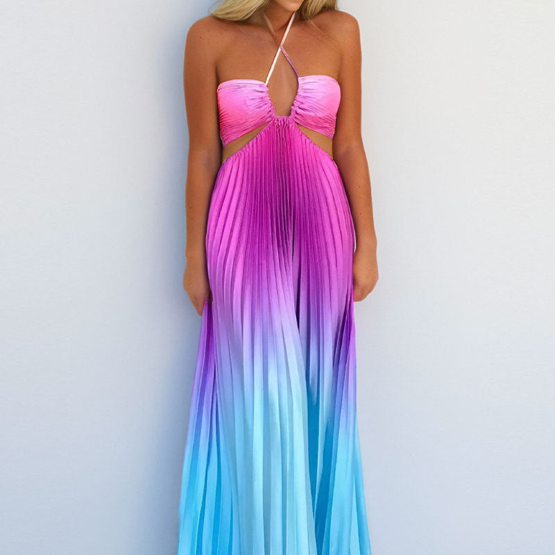 Damen Maxikleid mit raffinierten Cut-Out-Details und Farbverlauf WW