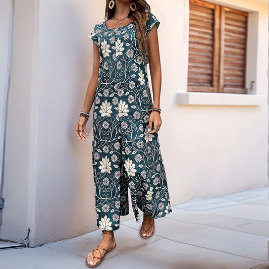 Damen Jumpsuit mit floralem Muster und praktischen Taschen WW