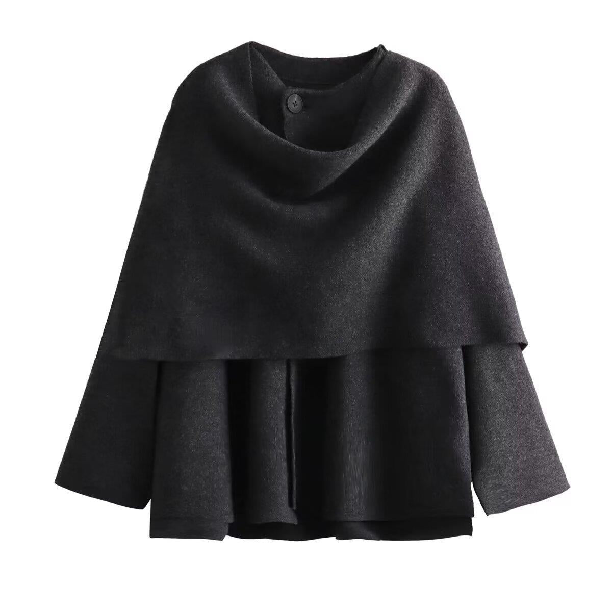 Damen modischer Umhangpullover aus weichem Material WW