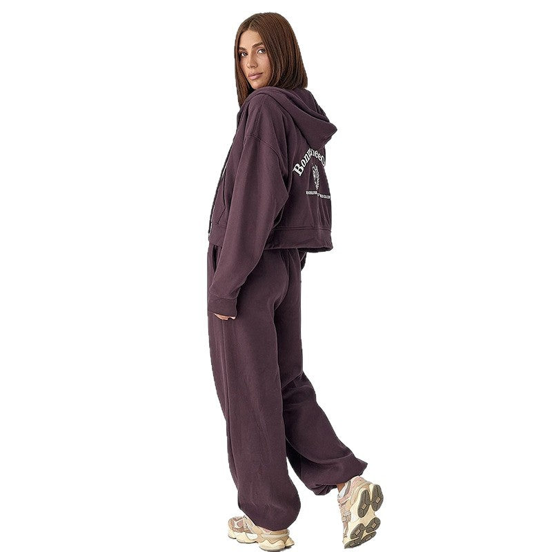 Damen lässiges Sweatshirt- und Jogginghose-Set WW