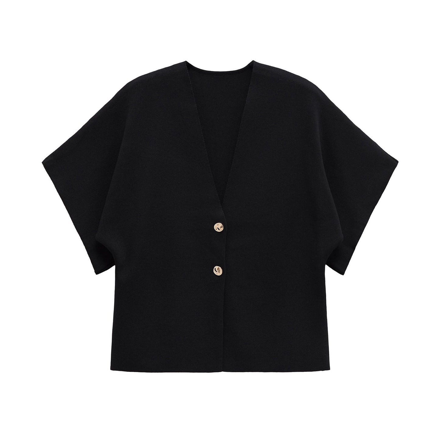 Women's Lightweight Cardigan with Elegant V-Neck and Luxurious Button Details WW