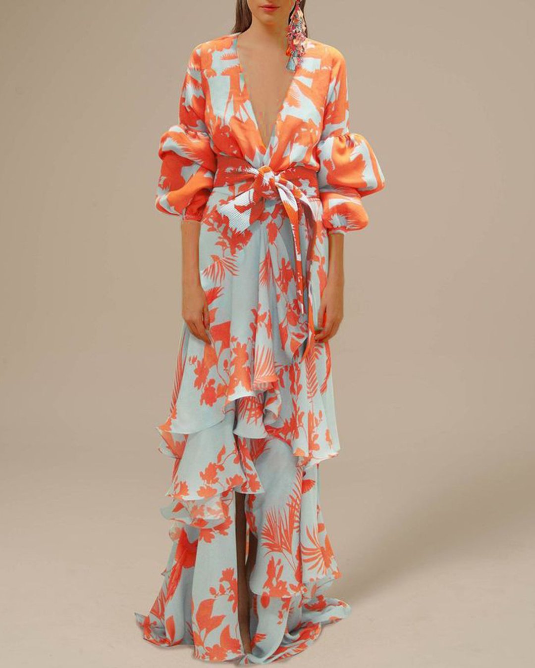 WW | Bedrucktes Chiffon Festtagskleid