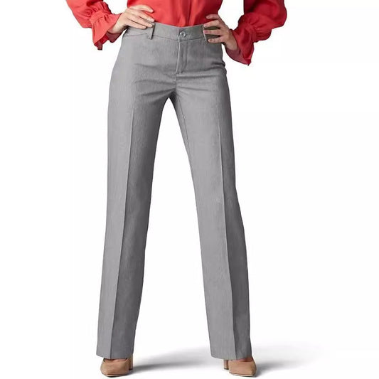 Damen elegante und bequeme lange Hose im klassischen Schnitt WW