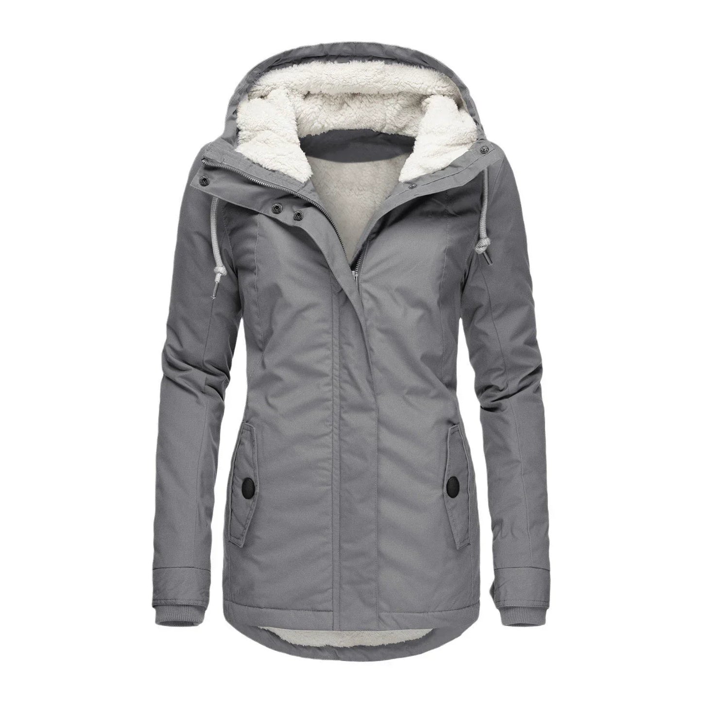 WW | Women's Hooded Parka – Semi-Fitted – Plush Lining – Mid-Length – Weather Resistant