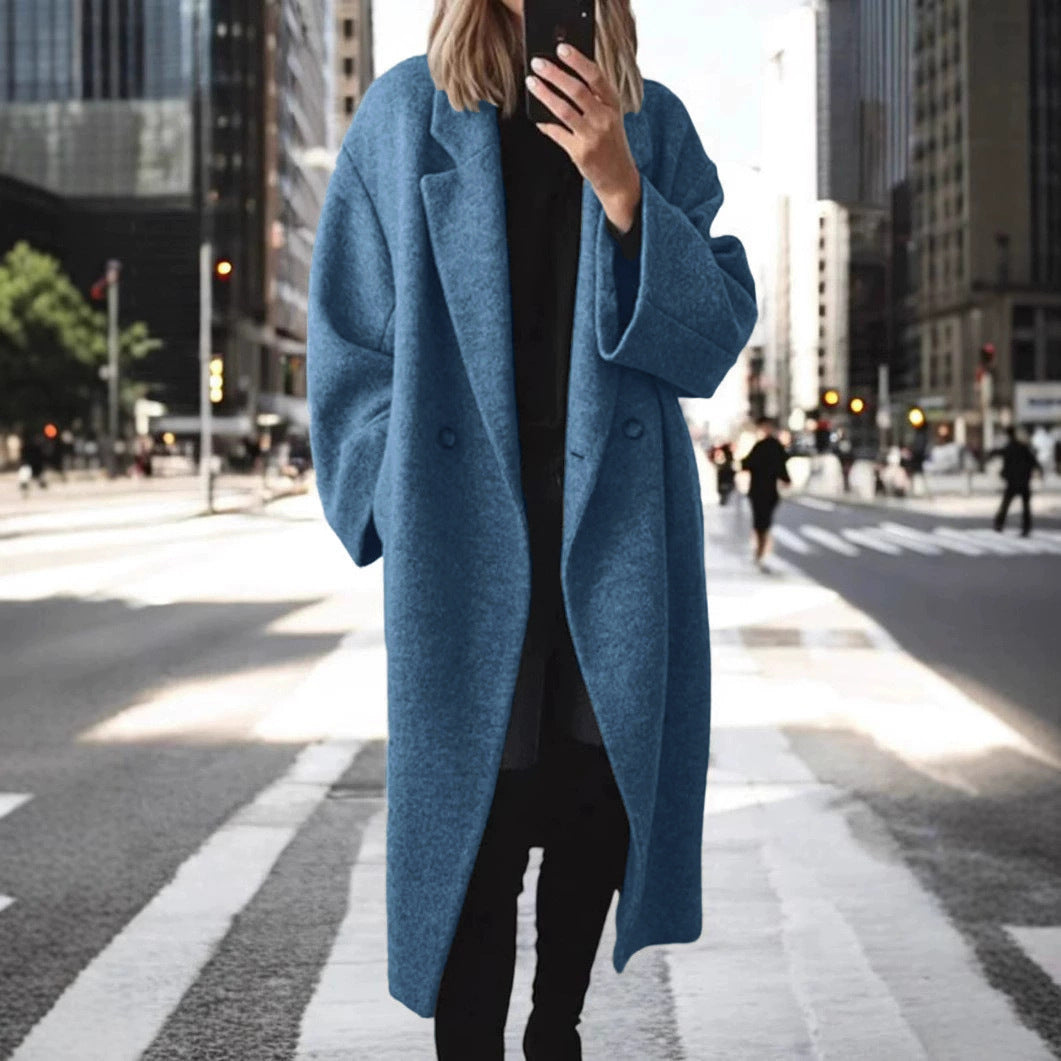 Damen Oversized Wollmantel WW