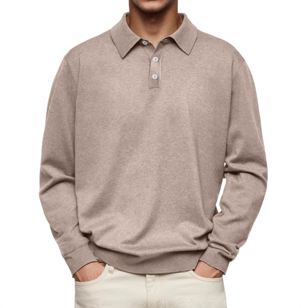 WW | Polo Shirt Relaxed Fit Long Sleeves Soft Knit Fabric Breathable Fabric