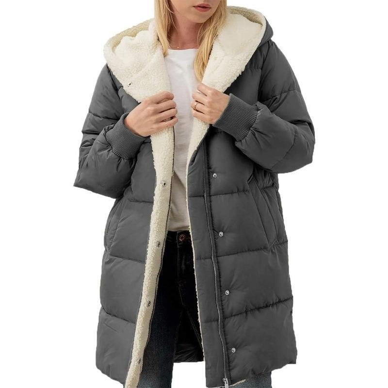 WW | Reversible Cotton Winter Coat for Women with Hood