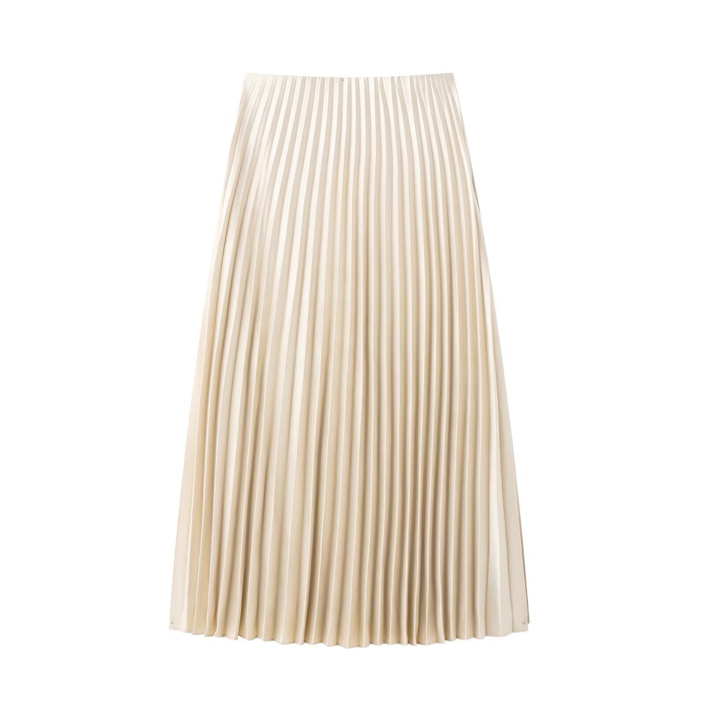 WWMODE | Sommer Satin Gefühl Faltender Midi Rock
