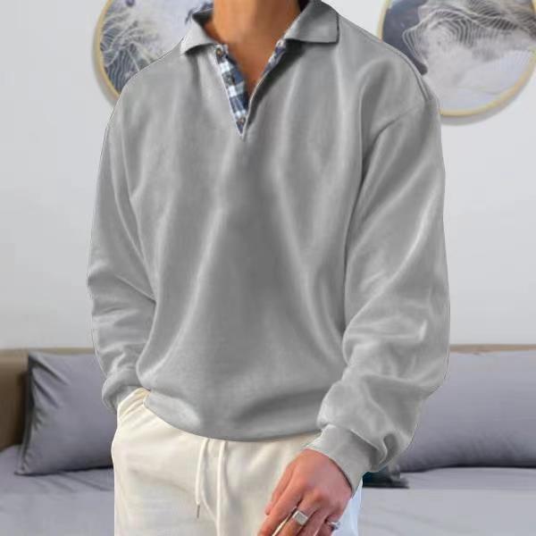 WW | Relaxed fit V-neck with lapels Soft knit Ribbed cuffs