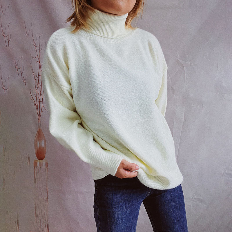 WW | Weicher Pullover Aus Einfarbigem Strick