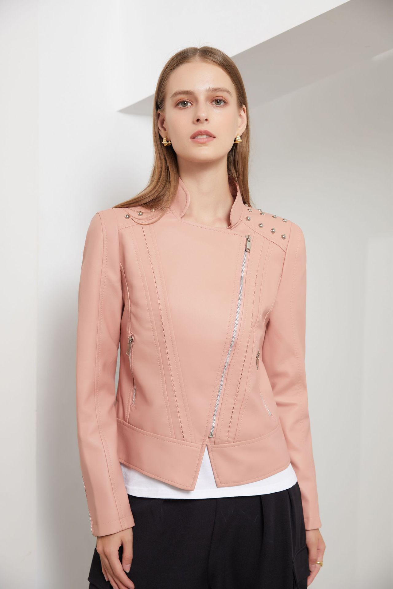 WW | PU-Leder Motorradjacke - Modern Edge - Leichtes Design - Herbst- & Frühlings-Essential