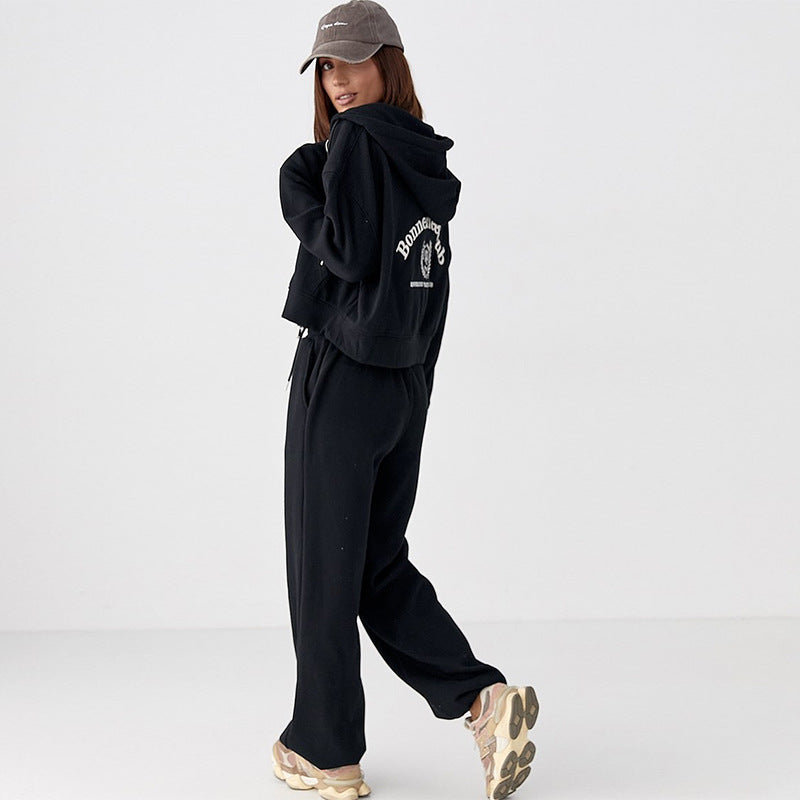 Damen lässiges Sweatshirt- und Jogginghose-Set WW