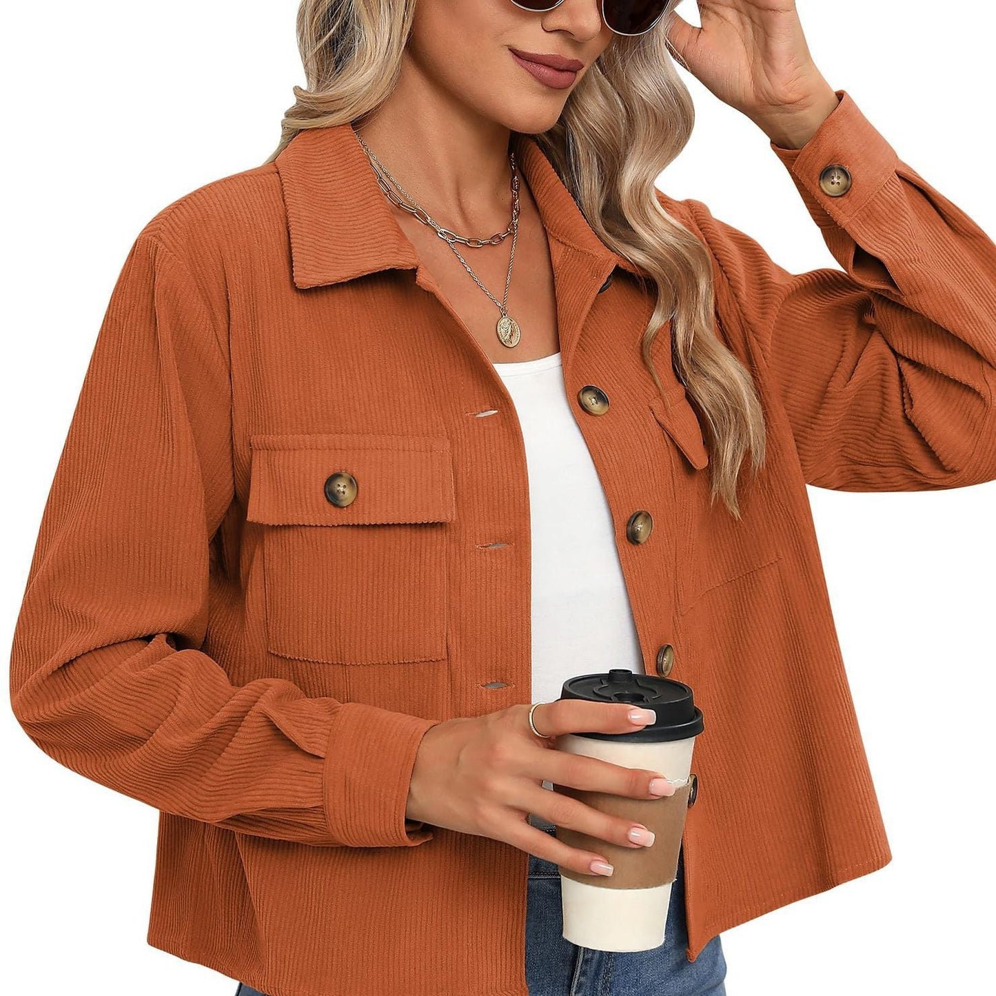 WW | Women's Corduroy Jacket with Chest Pockets