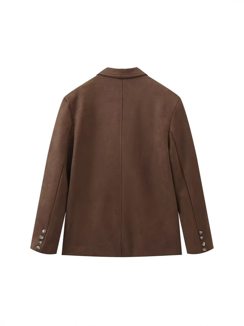 Damen Wildleder-Blazerjacke W&W