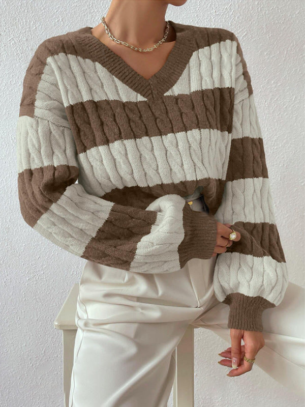 WW | Striped V-Neck Jumper Autumn/Winter