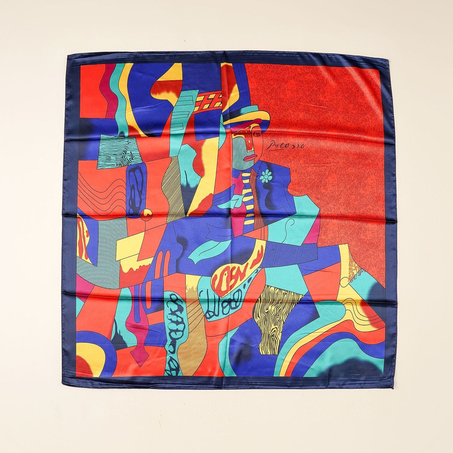 Women's Silk Scarf with Modern Graphic Design WW