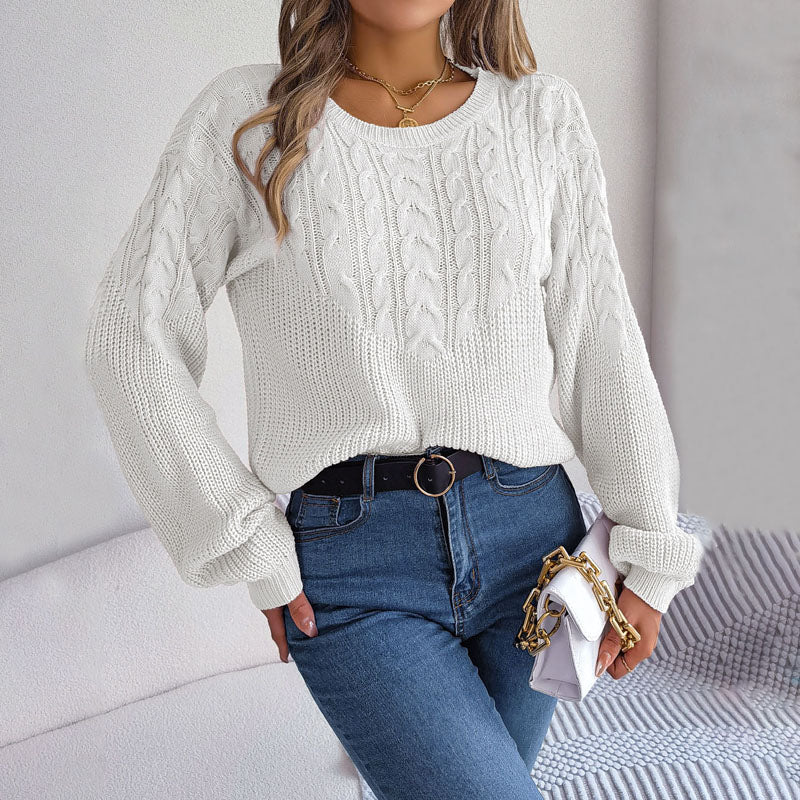 WW | Pullover Aus Gedrehtem Strick mit Bequemer Struktur