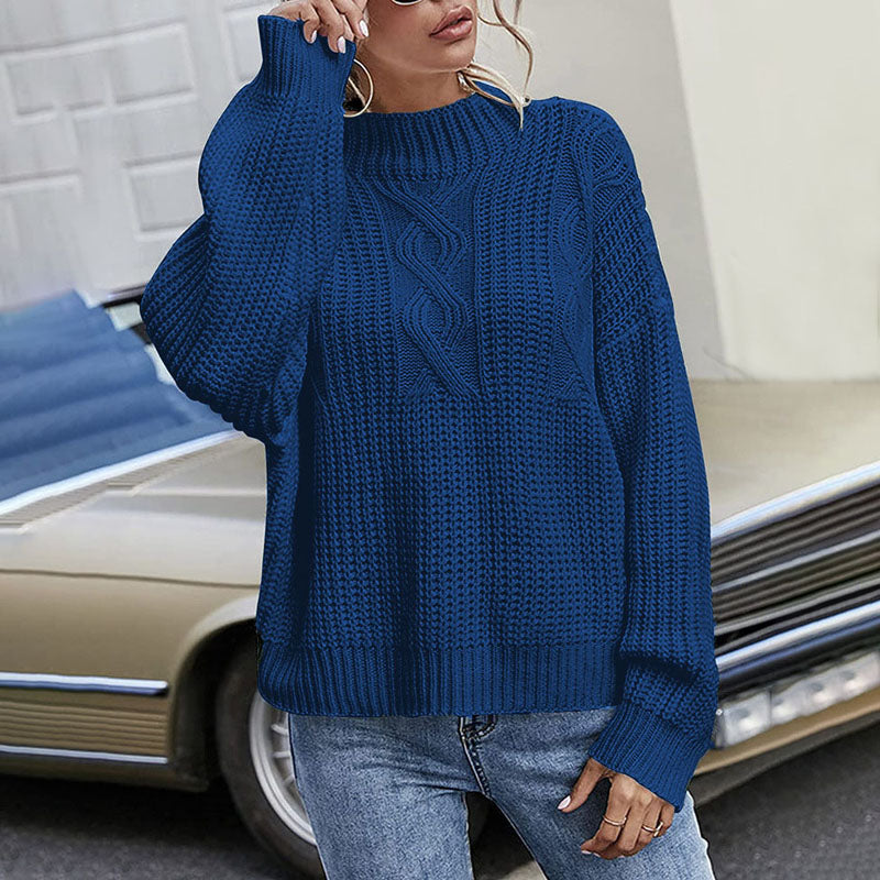 WW | Stylischer Pullover Aus Gedrehtem Strick für Damen