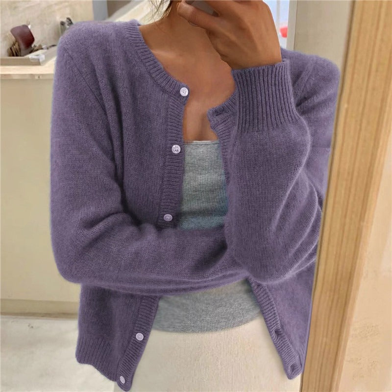 Damen kuschelige Strickjacke WW