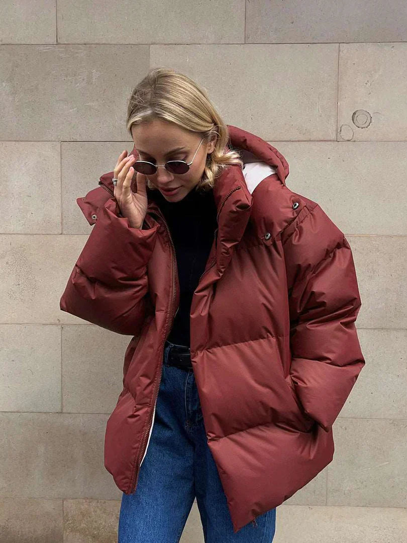 WW | Padded Jacket Brown Warm Winter Coat Comfortable