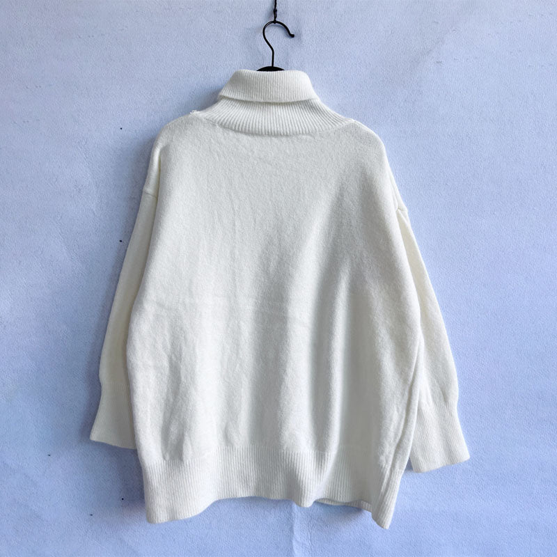 WW | Weicher Pullover Aus Einfarbigem Strick