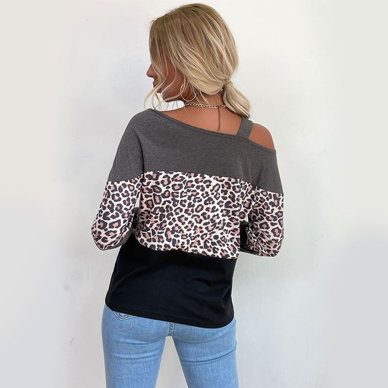 Damen Off-Shoulder Sweatshirt mit tierischem Print und lässigem Schnitt WW