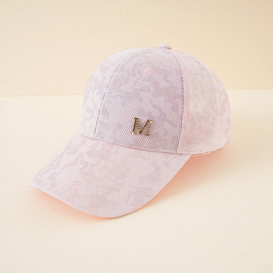 Damen modische Baseball-Cap mit stilvollem Mesh-Design und Glitzer-Applikation WW