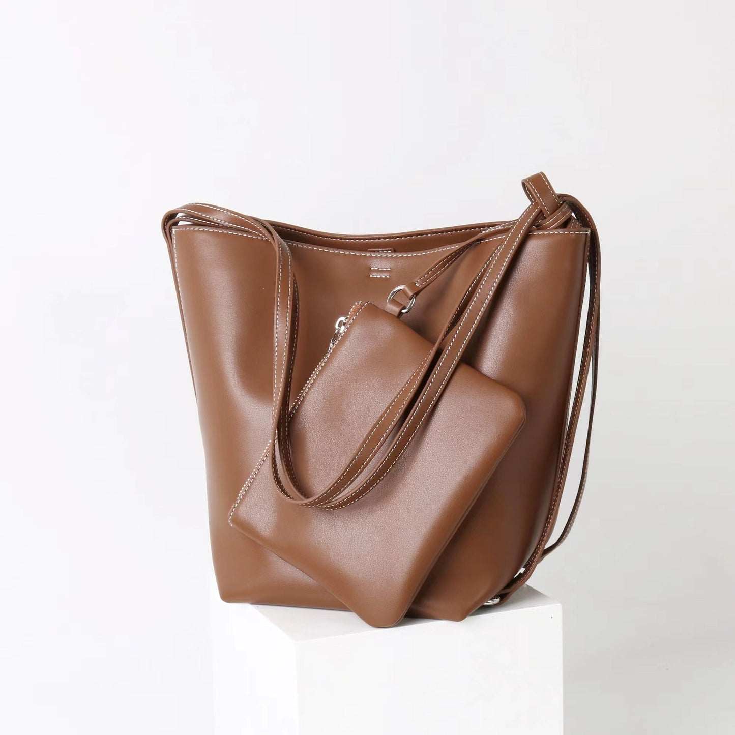 WW | Stylish Robust Brown Embossed Chest Bag