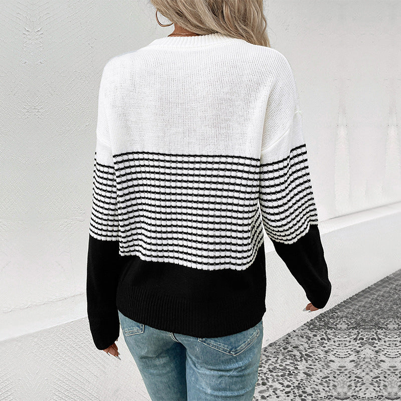 WW | Gestreifter Strickpullover mit Elegantem Design