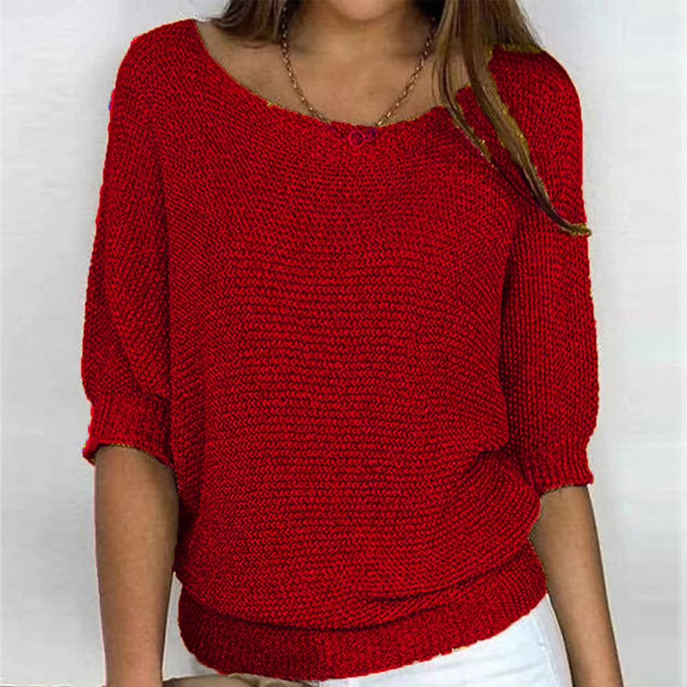 WW | Elegant Three-Quarter Sleeve Comfortable Top